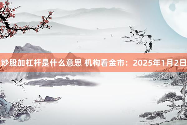 炒股加杠杆是什么意思 机构看金市：2025年1月2日